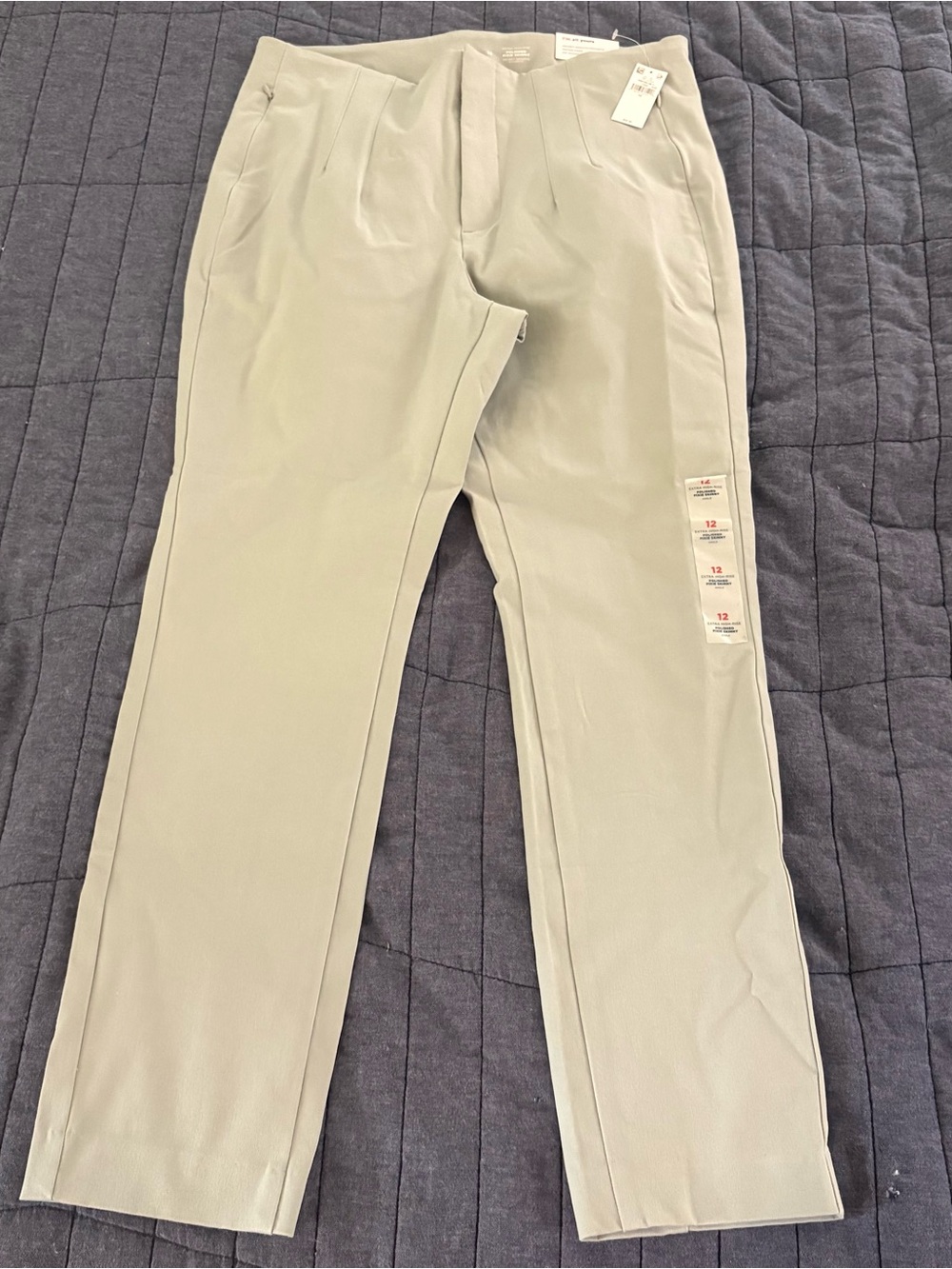 Old Navy NEW Women’s Extra High Rise Skinny Polished Pixie Pants Silver Sage 12